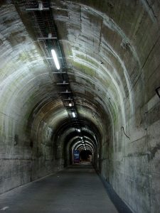 Rocket Storage tunnel in La Coupole bunker at Wizernes, Pas-de-Calais