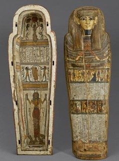 Nehemsimontus' median sarcophagus, Thebes, 25th-26th Dynasty, at the Museum of Boulogne-sur-Mer